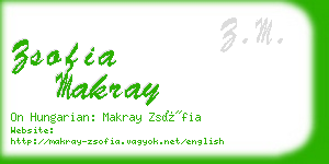 zsofia makray business card